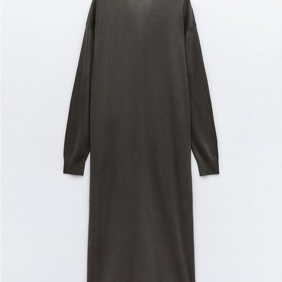 ZARA MULTIPOSITION KNIT DRESS WITH SIDE BUTTONS SIZE S NWT - Picture 8 of 10